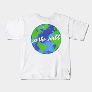 See The World Dark Colors Kids T-Shirt